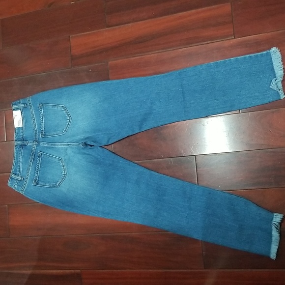 Encore Junior Jeans High Rise Destroyed Boyfriend Fit Size 1 Blue - Picture 7 of 12
